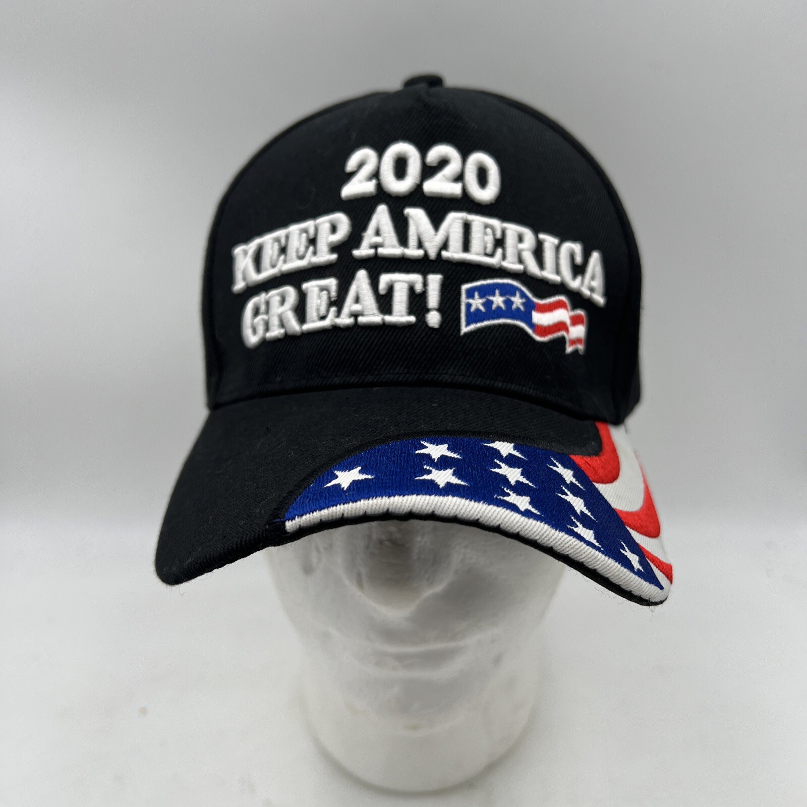 Trump Keep America Great Hat Cap Black Red White Blue Flag