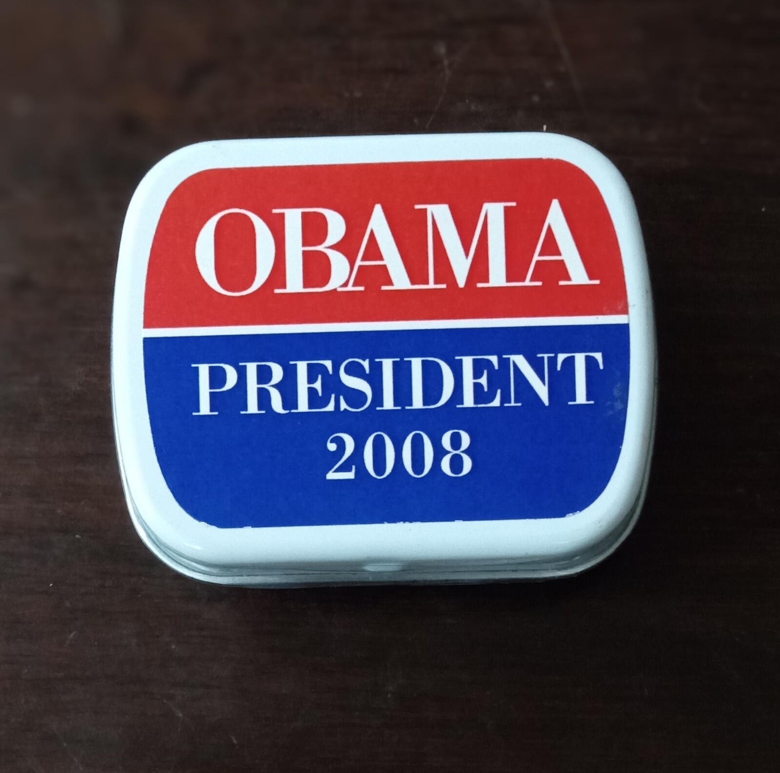 Rare 2008 Barack Obama Presidential Campaign Metal Tin Of Mints, Collectible