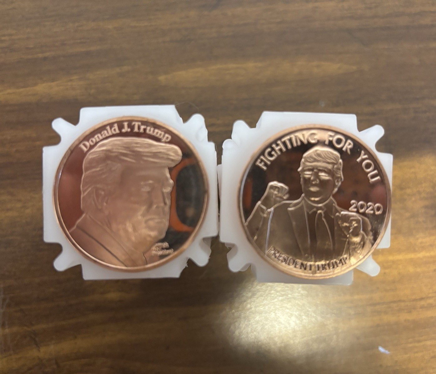 2x Tubes (40) 1oz copper rounds Trump 47th president and Fighting for you design