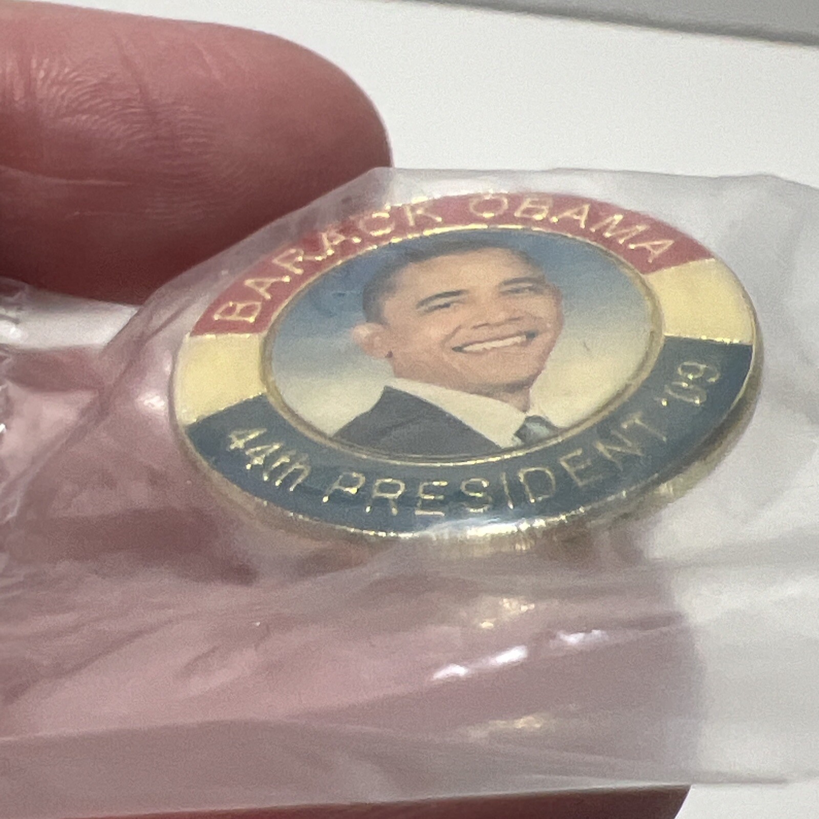 Barack Obama Presidential Campaign Pin 44th President 2009 New Sealed