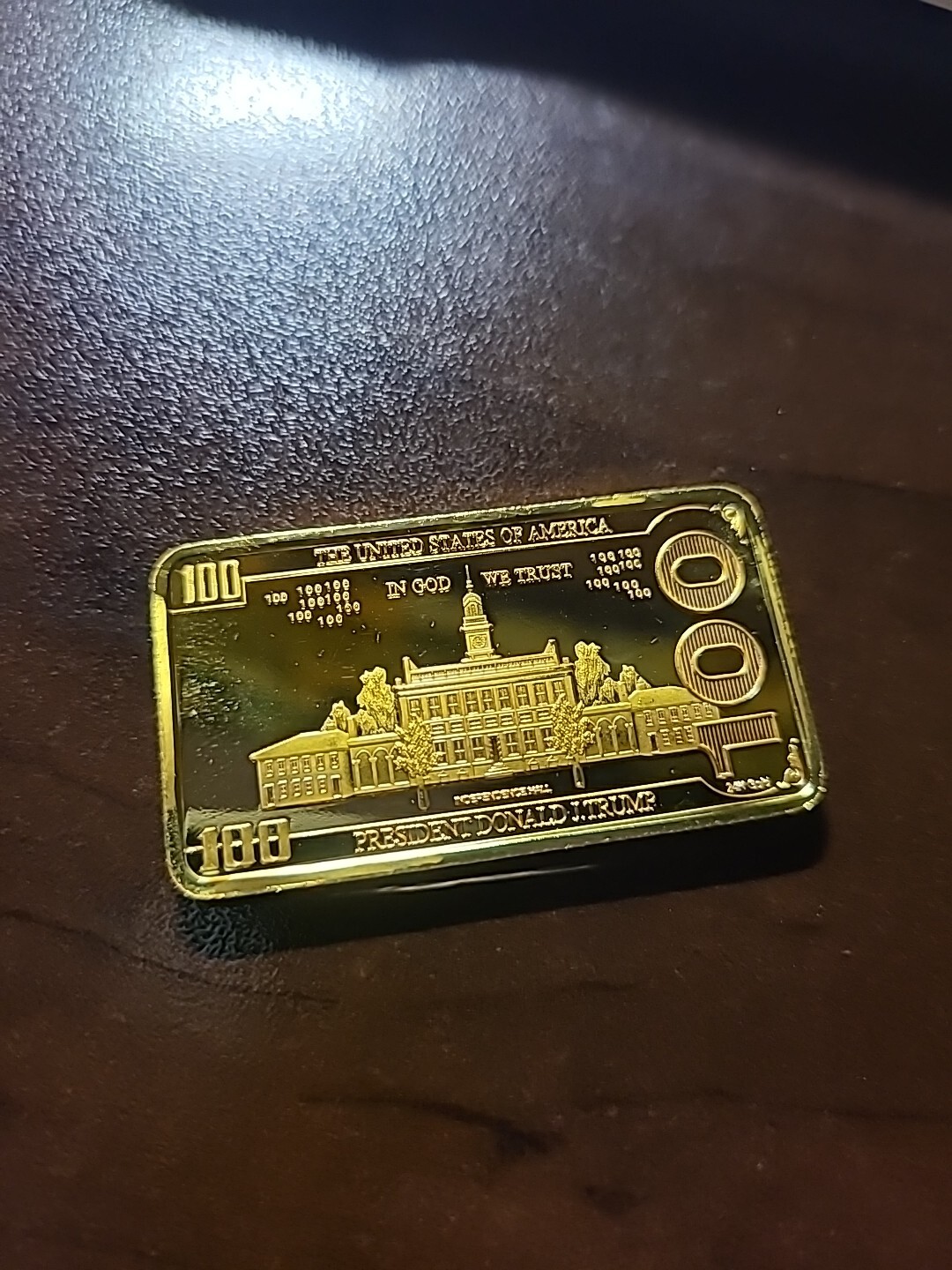 Trump 2024 24k Gold Plated Commemorative Metal