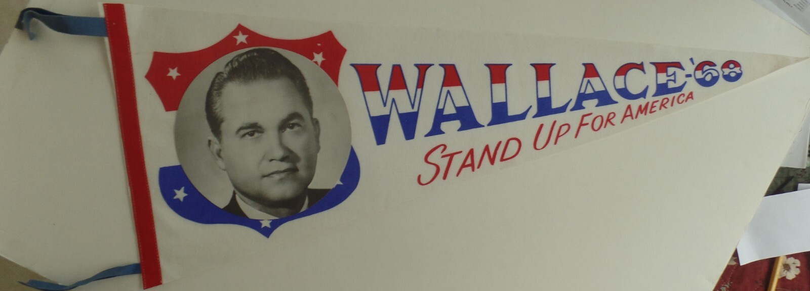 1968 Large George Wallace Campaign Felt Pennant