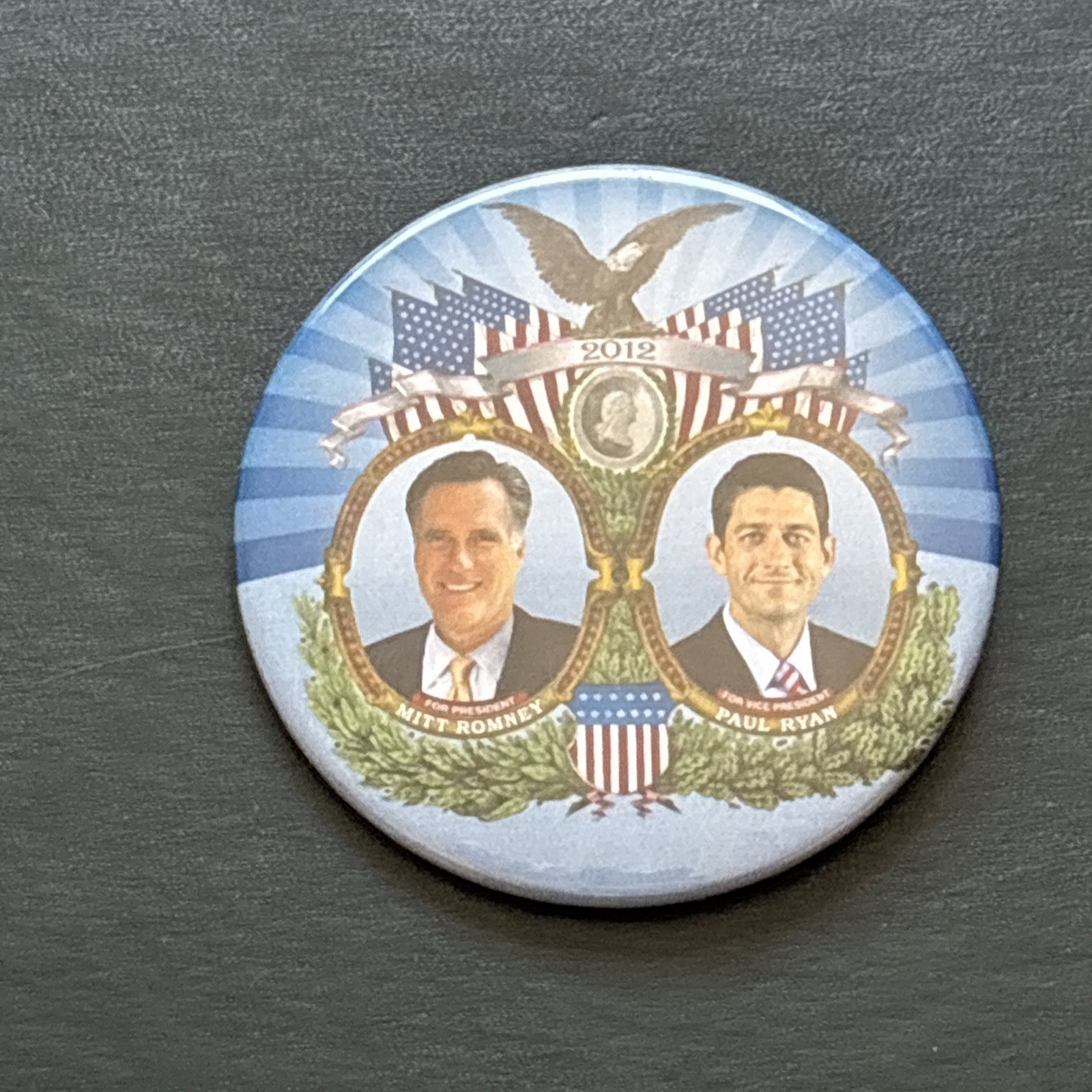 4 Vintage 2012 Mitt Romney for President Buttons Pin Set Paul Ryan Rarer Types