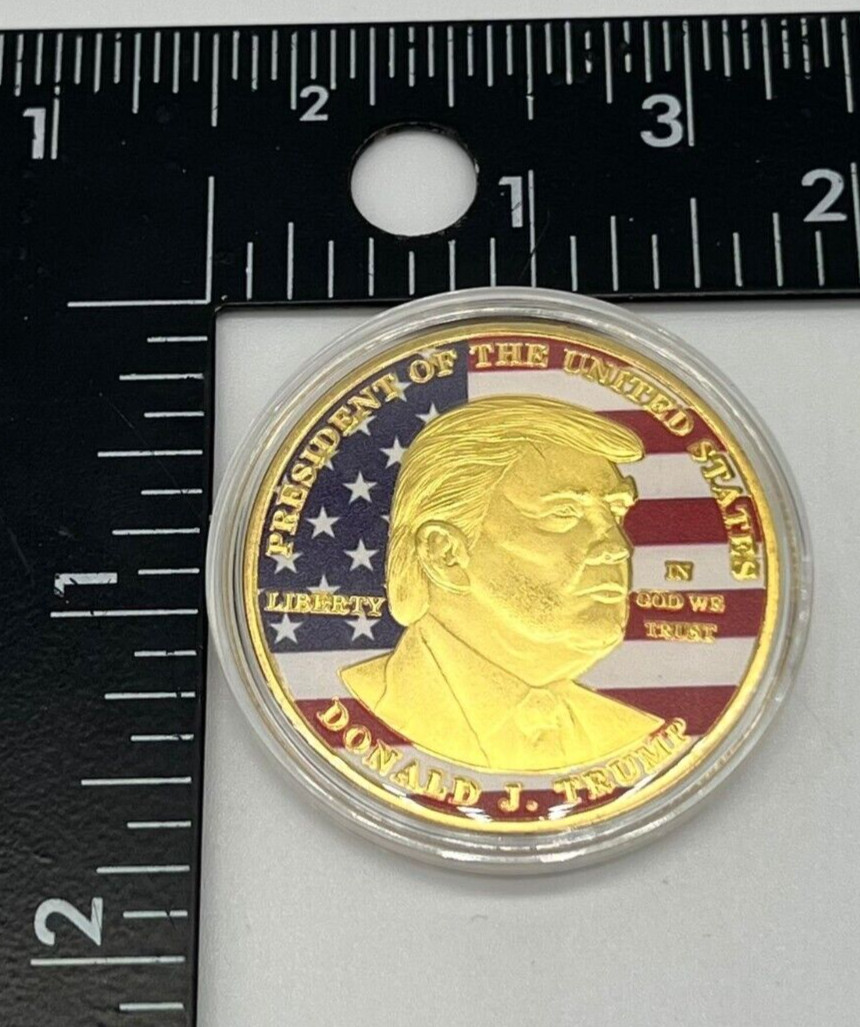 President Donald Trump Coin Gold Silver Plated Keeping America Great Again
