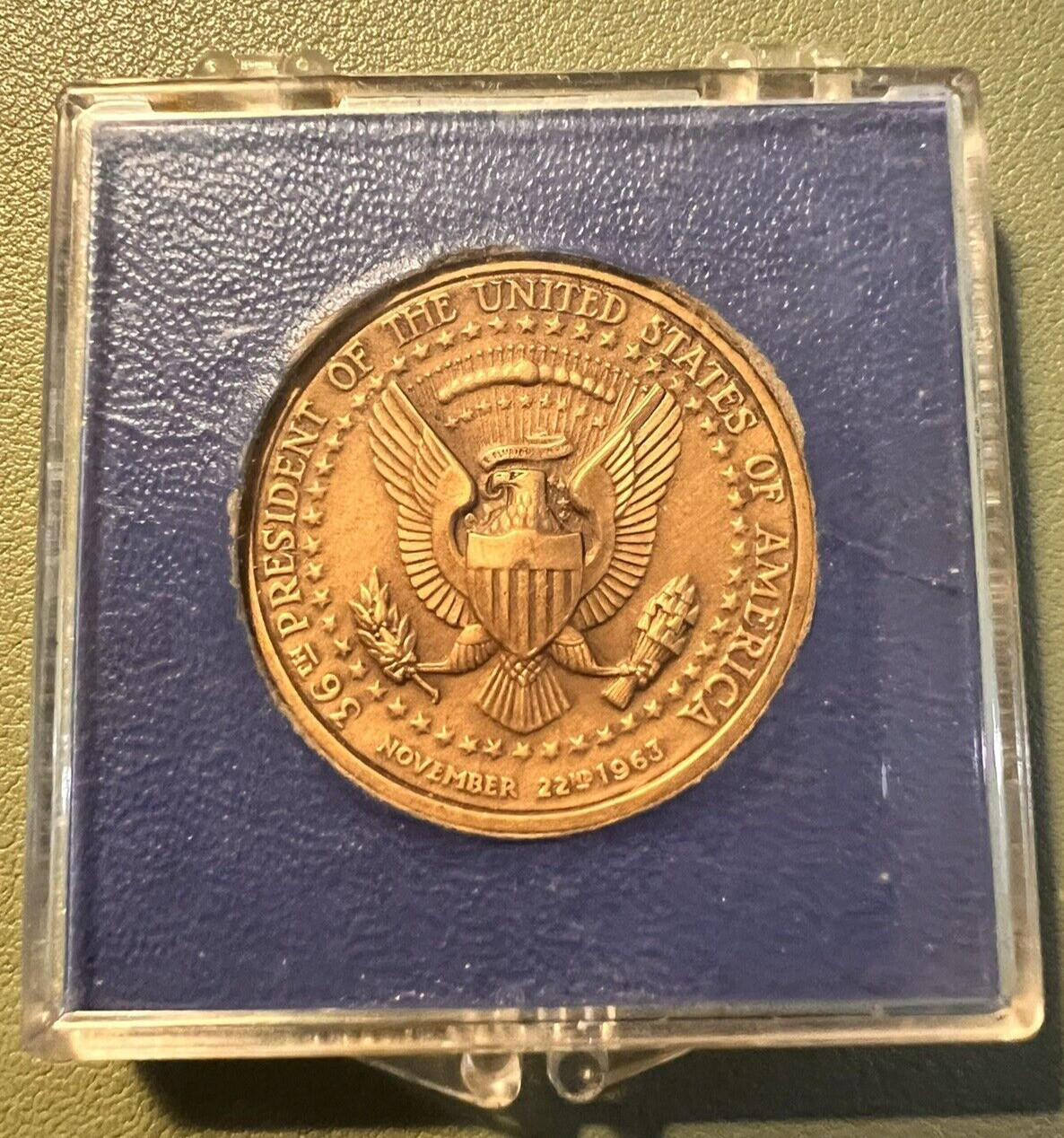 LBJ Lyndon B Johnson White House Commemorative Coin/Medal President 1964 Vintage