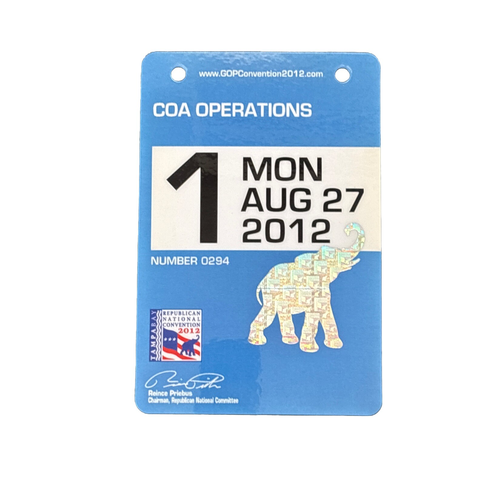 18 Different 2012 Republican National Convention Official Credentials Passes