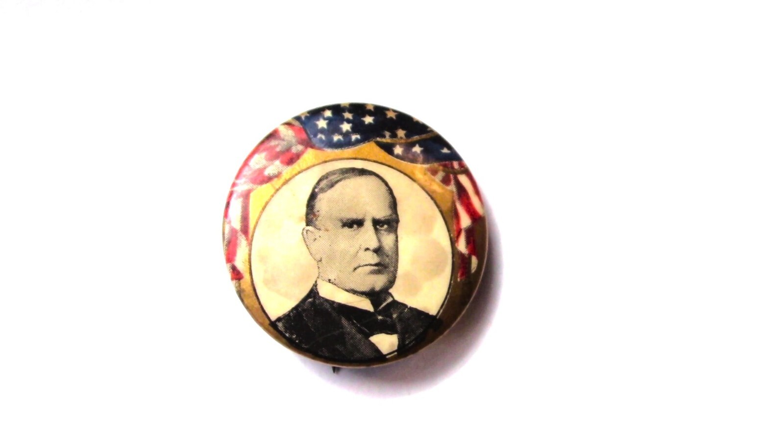 Rare Antique William McKinley Presidential Election Celluloid Button/Pin