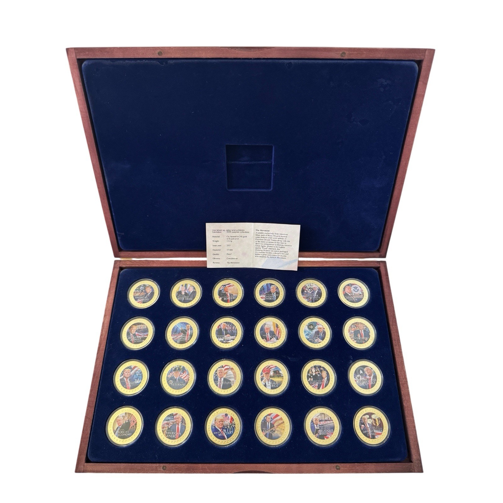 American Mint 2021 The MAGA Donald Trump 24-Piece Coin Collection Set