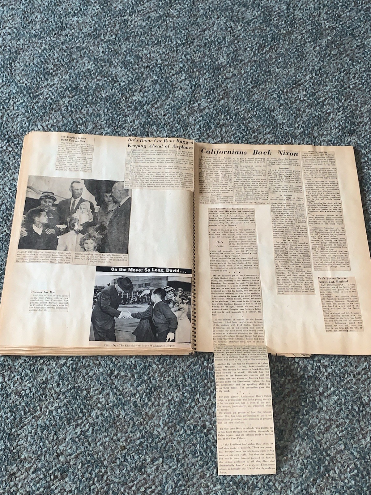 1956 President Eisenhower And GOP Convention Book With 53 Pages,w/Nebraska Ties!