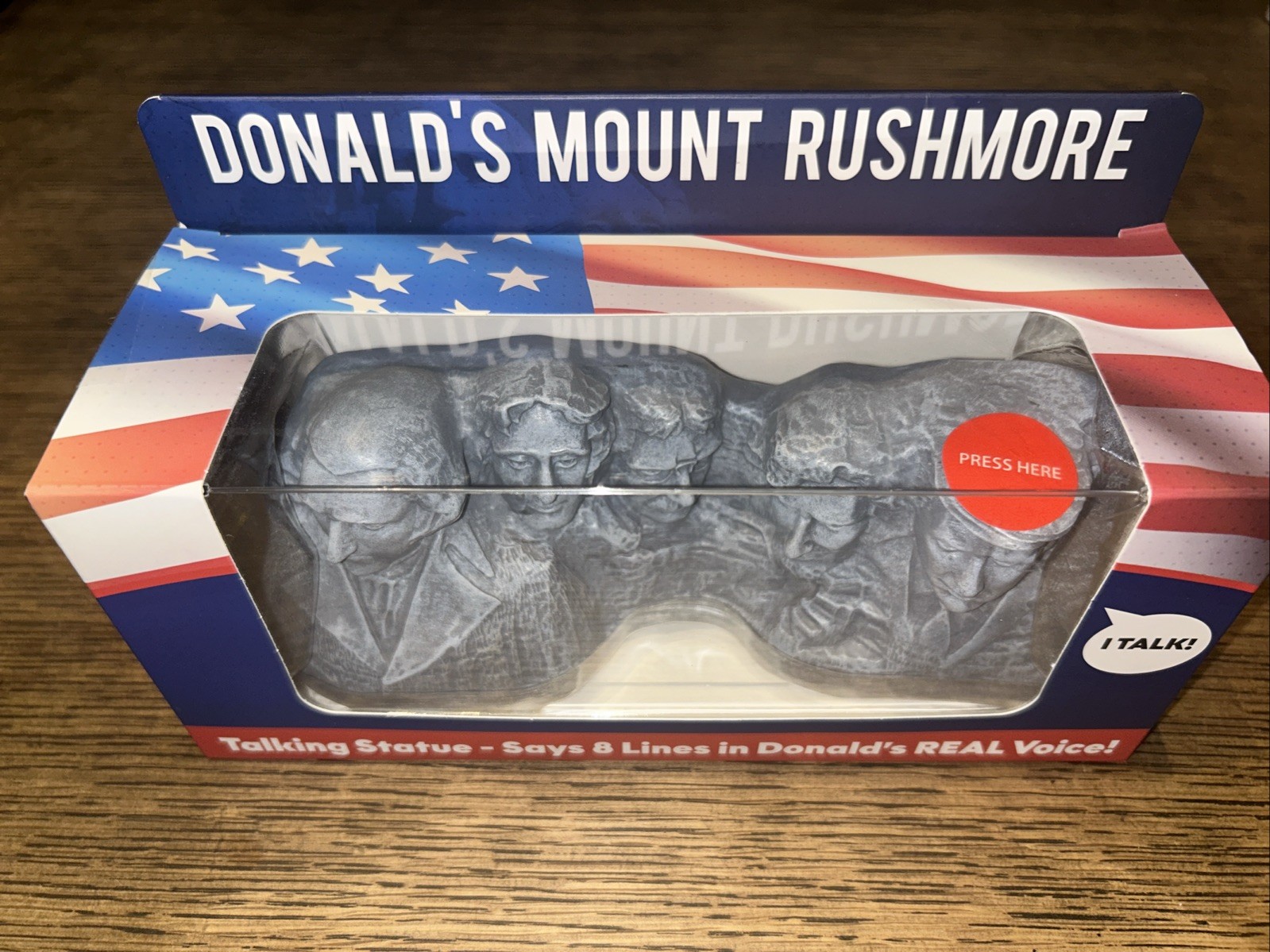 Donald Trump Mount Rushmore Talking Statue Says 8 Lines in Trump’s Real Voice