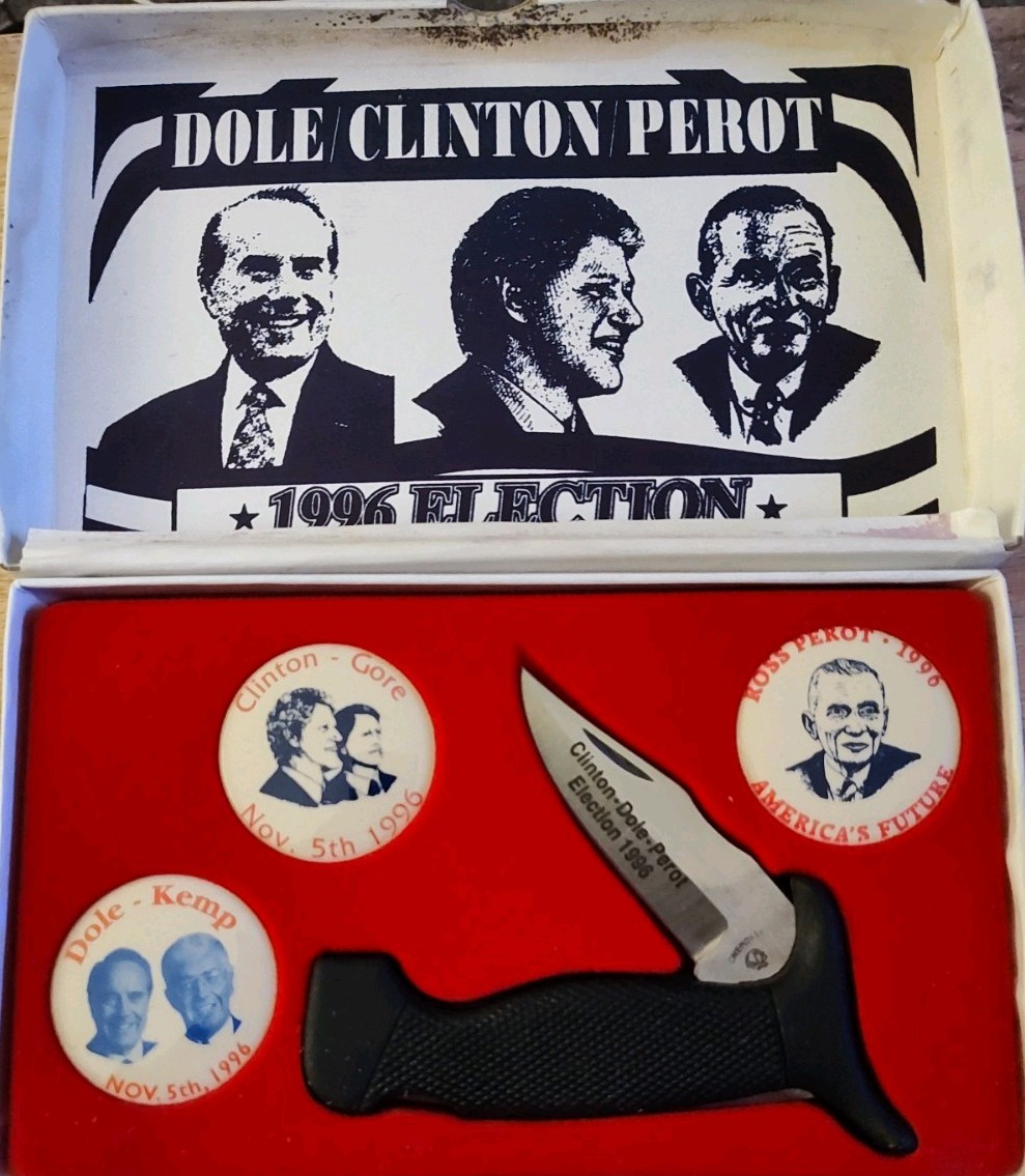 Dole/Clinton/Perot Knife and Button Collection