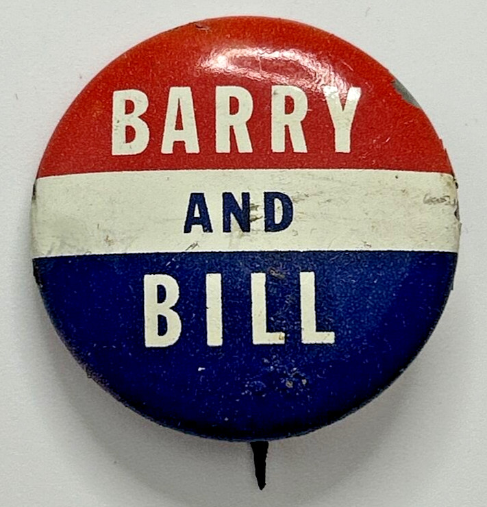 1964 Barry and Bill 1″ Political Pinback Button SKU PB91-3