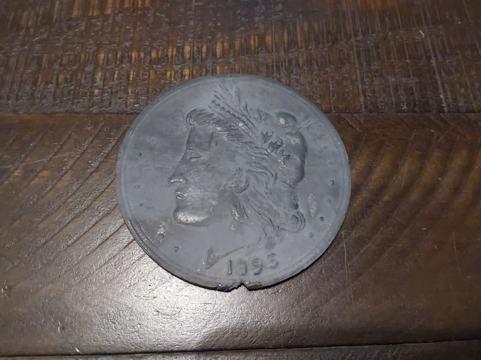 1896 BRYAN MONEY LIBERTY HEAD 16 TO 1 NIT EAGLE 3.5” COIN POLITICAL ELECTION
