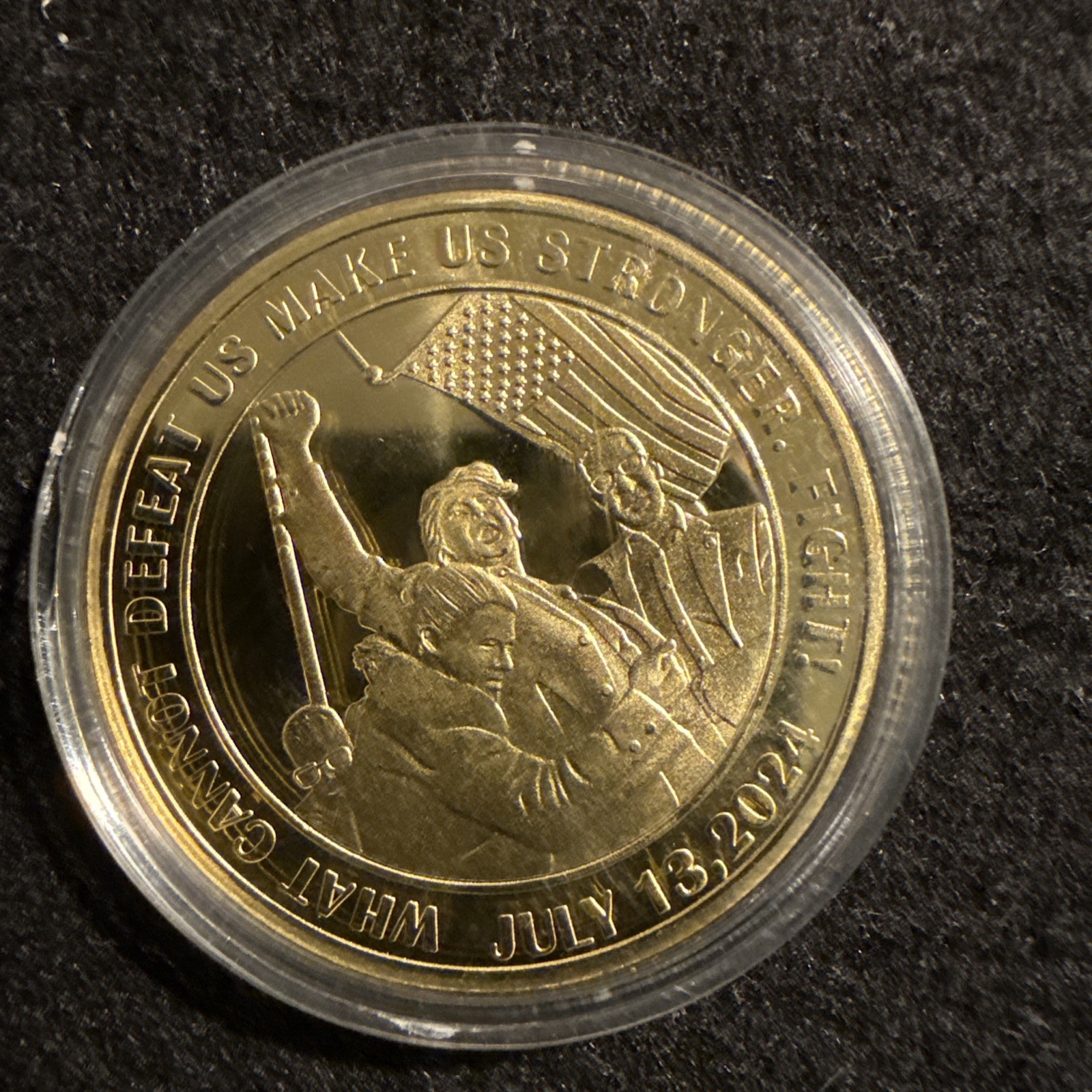 Donald Trump Fighting for America Coin,Trump Never Surrender Coin, July 13, 2024