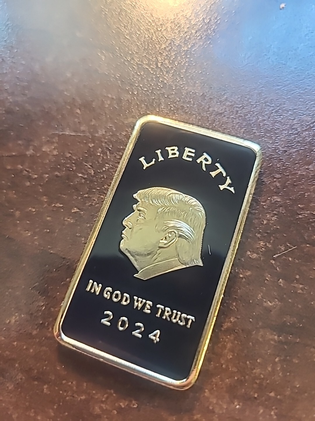 Donald Trump 2024 24k Gold Plated And Black Commemorative Metal