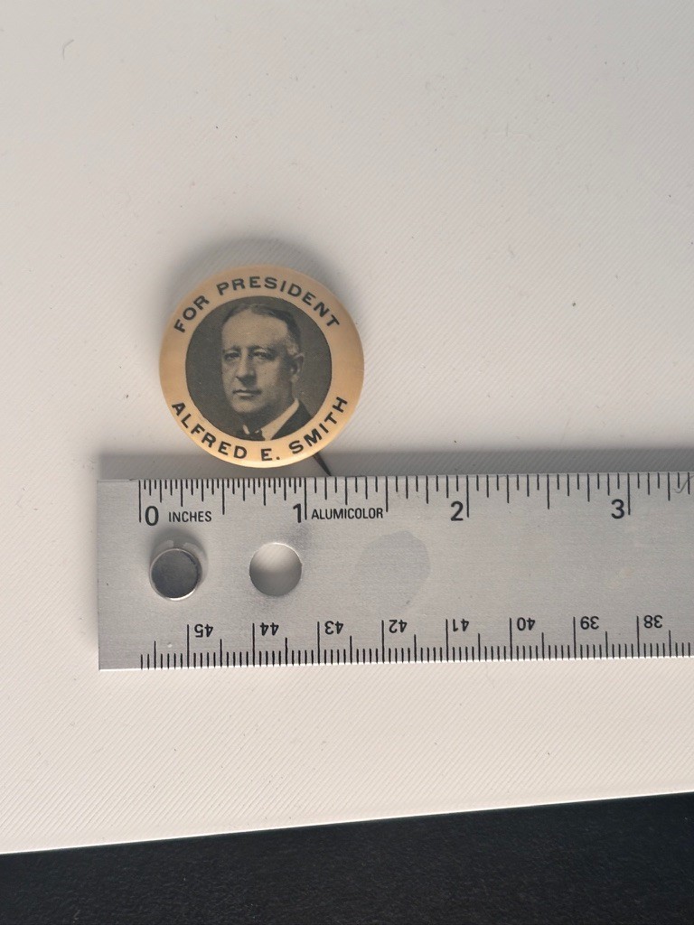 RARE 1928 Al Smith for President 1 1/2” Campaign Button Catholic