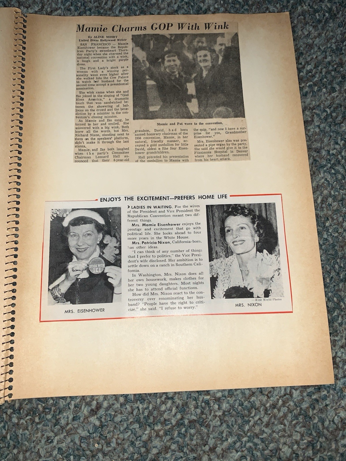 1956 President Eisenhower And GOP Convention Book With 53 Pages,w/Nebraska Ties!