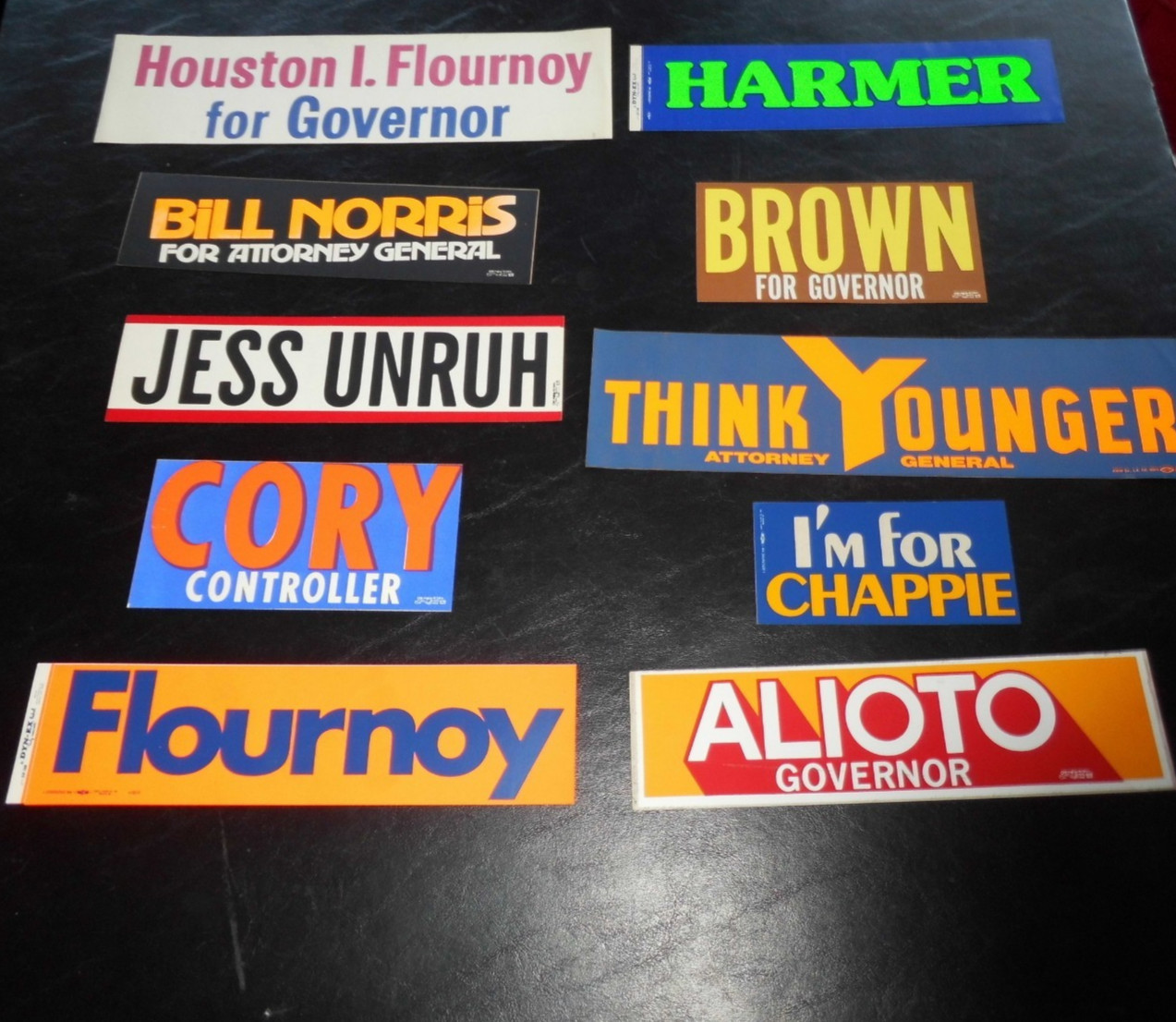 (GRB-10G) Lot Of 10 Patriotic And California Campaign Bumper Stickers