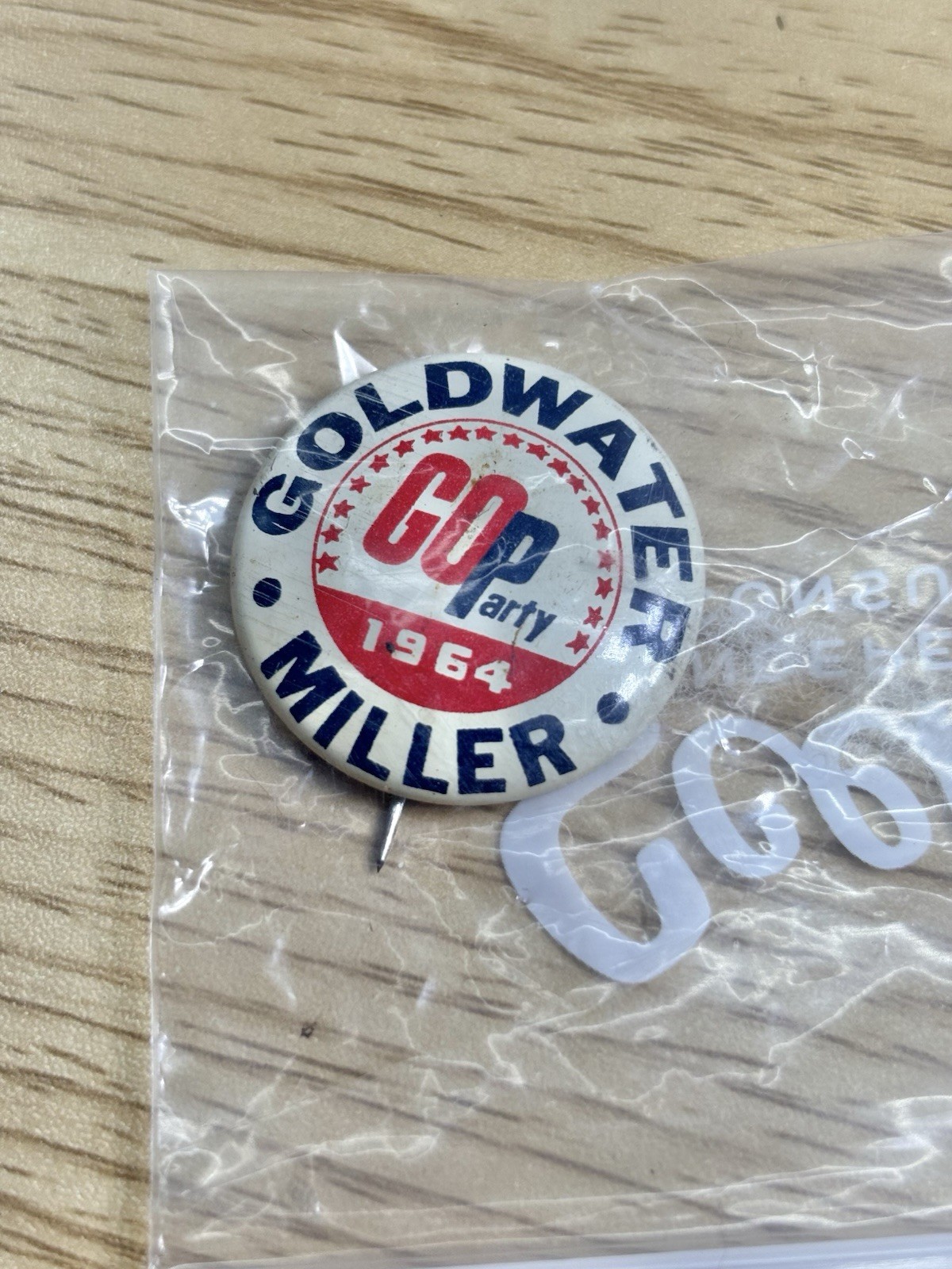 Vintage 1964 Goldwater Miller GOP Party Political Campaign Pin Button Badge