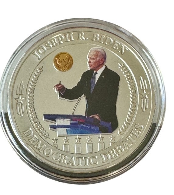 Joe Biden Bradford Exchange Mint Legacy set of 8 coins Silver Plate Display Box