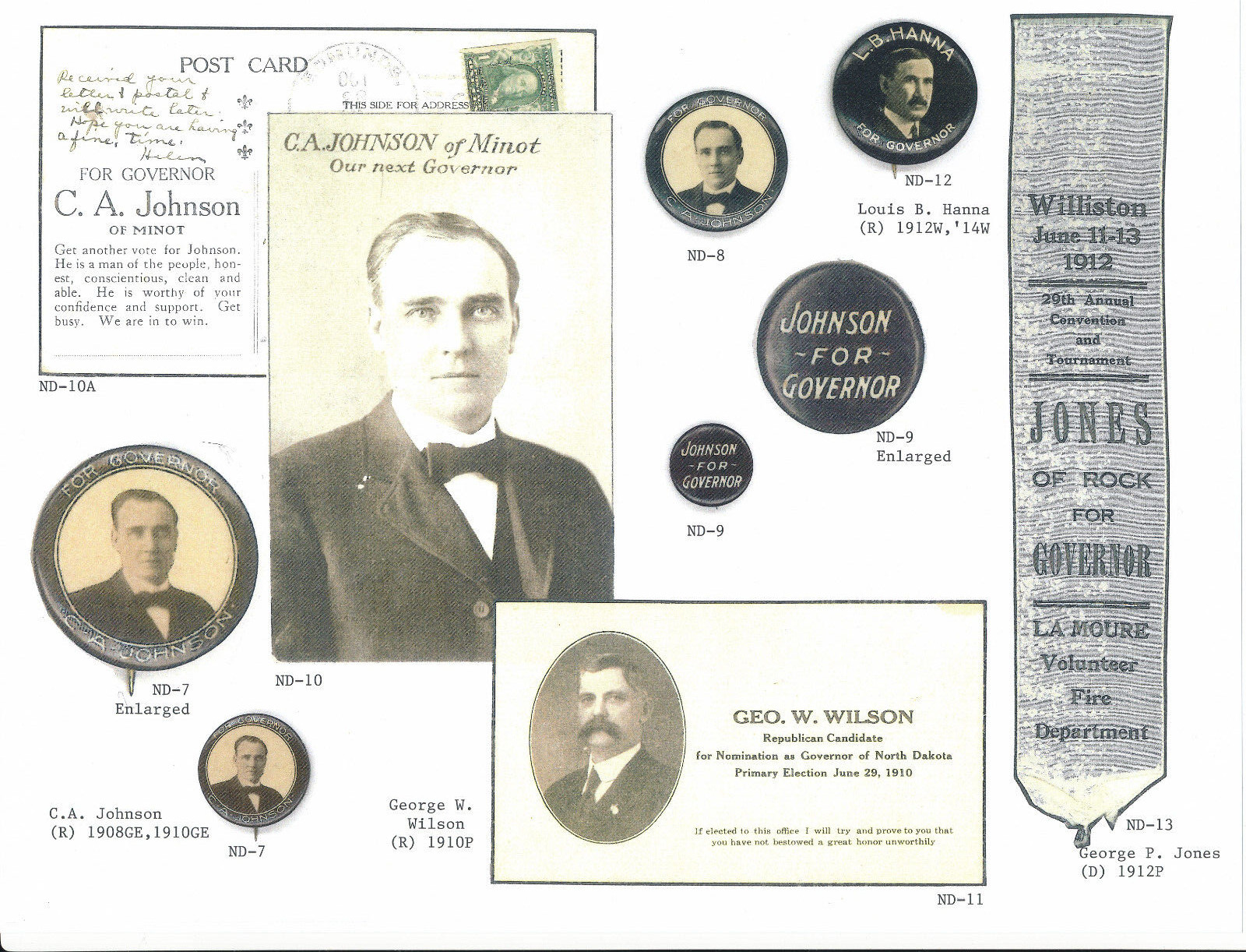 Political Campaign Items Idaho-Montana-N.Dakota-S.Dakota-Wyoming 256 page book