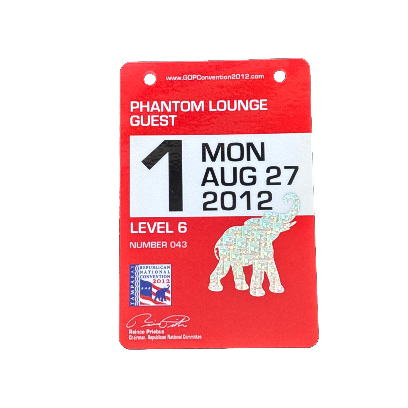18 Different 2012 Republican National Convention Official Credentials Passes