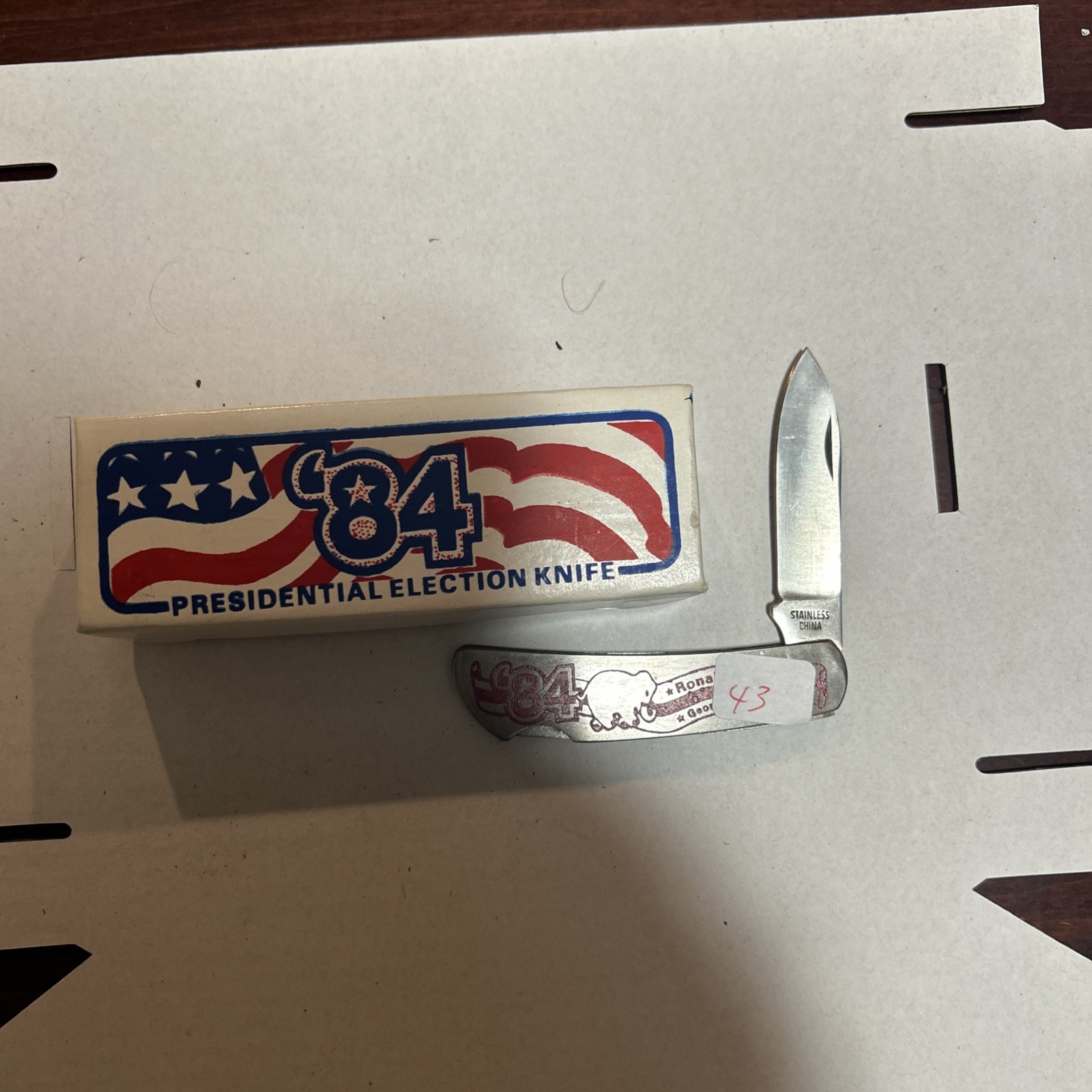 Rare! Vintage Presidental Campaign Reagan/Bush 84 Knife NOS
