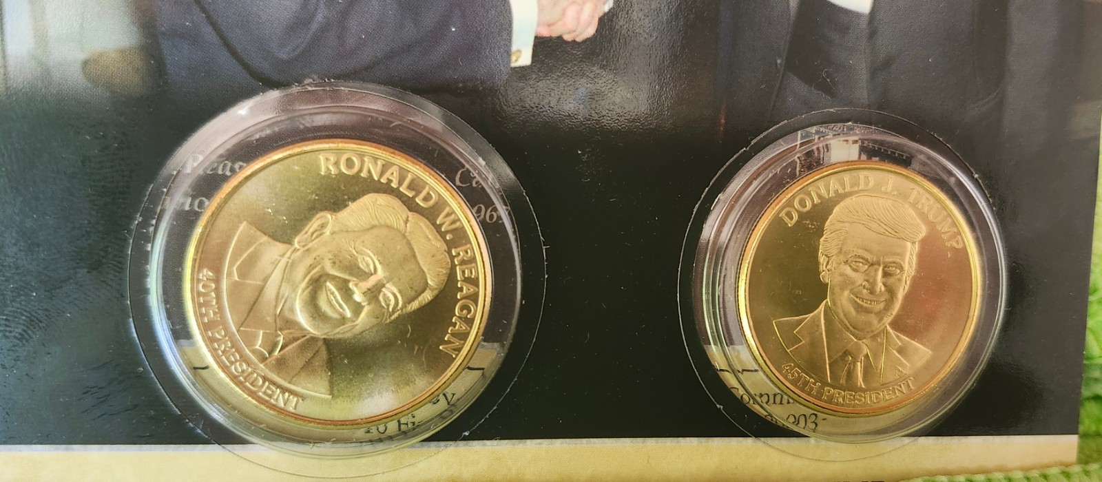 💥Donald Trump & Ronald Reagan Collectable COIN SET🔥Ridiculously Rare!🔥