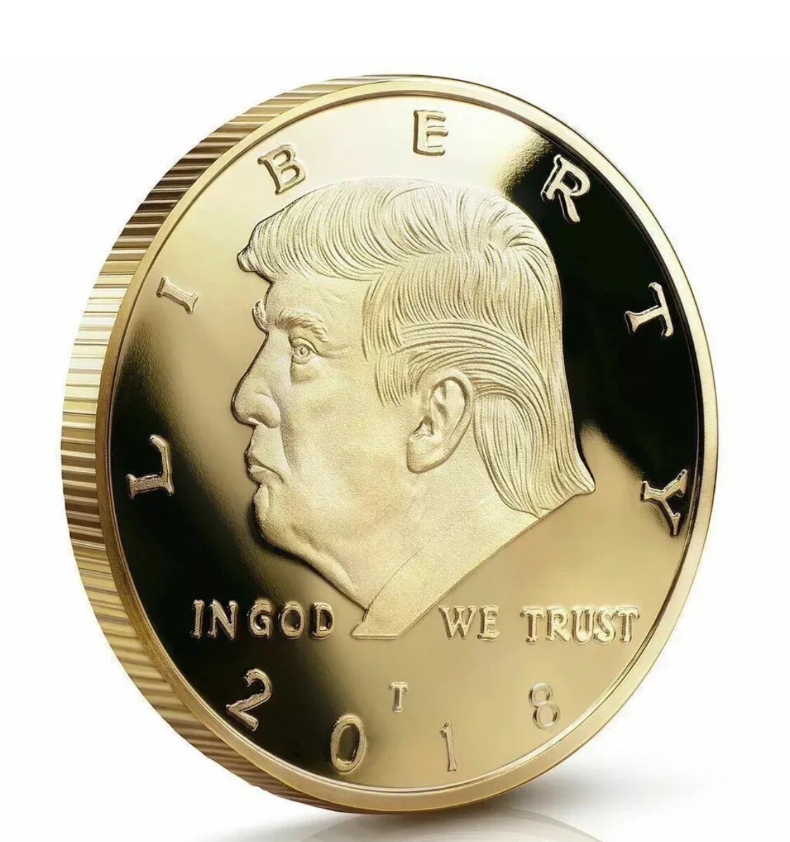 Trump 2018 Gold Plated Challenge Coin 45th President of the United States