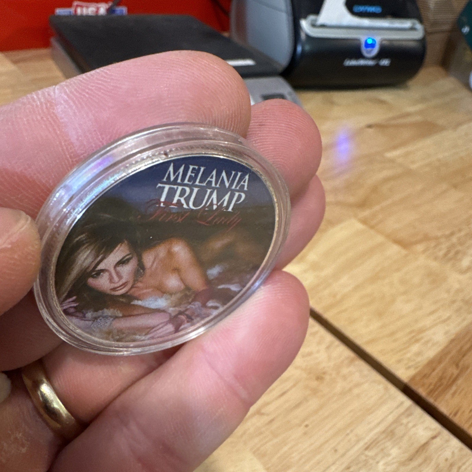Melania Trump Coin NSFW MAGA Novelty Anti Biden Clinton Obama Collector NUDE