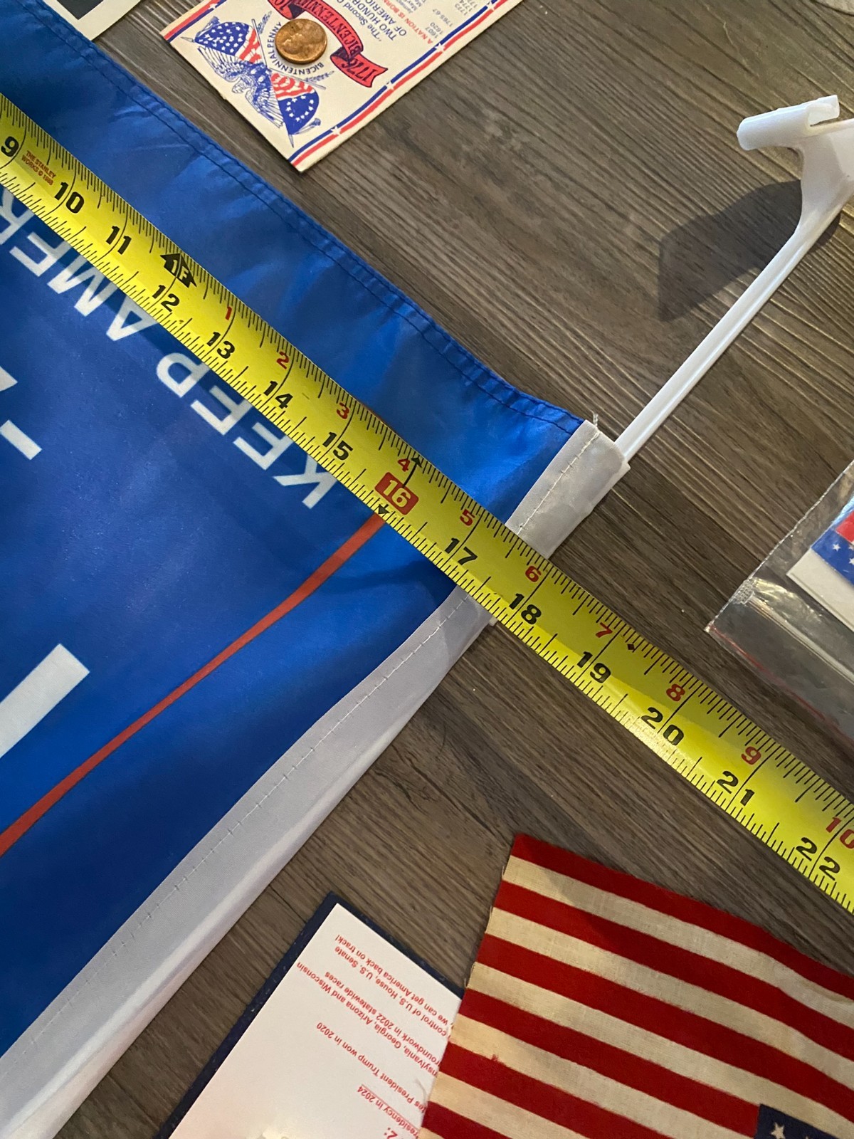 3×5 Trump flags w/ lot McCain Palin campaigning and President Ronnie Reagan book