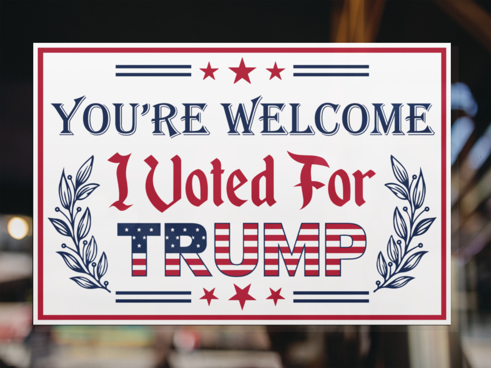 I VOTED 2024 PRESIDENTIAL ELECTION Stickers 2 Pack- Donald Trump 5.5-In X 3.7-In