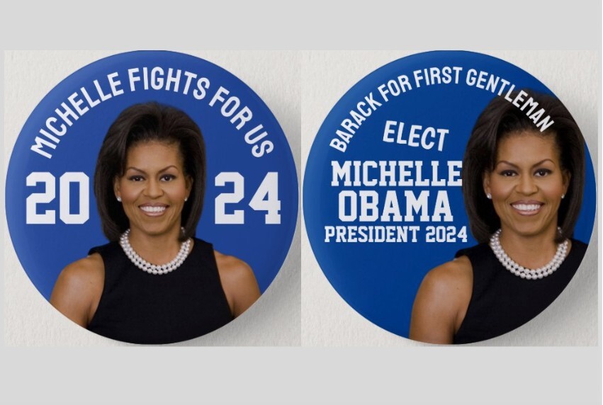 Michelle Obama President 2024 Pinback Buttons Lot Political Democrat 2.25″