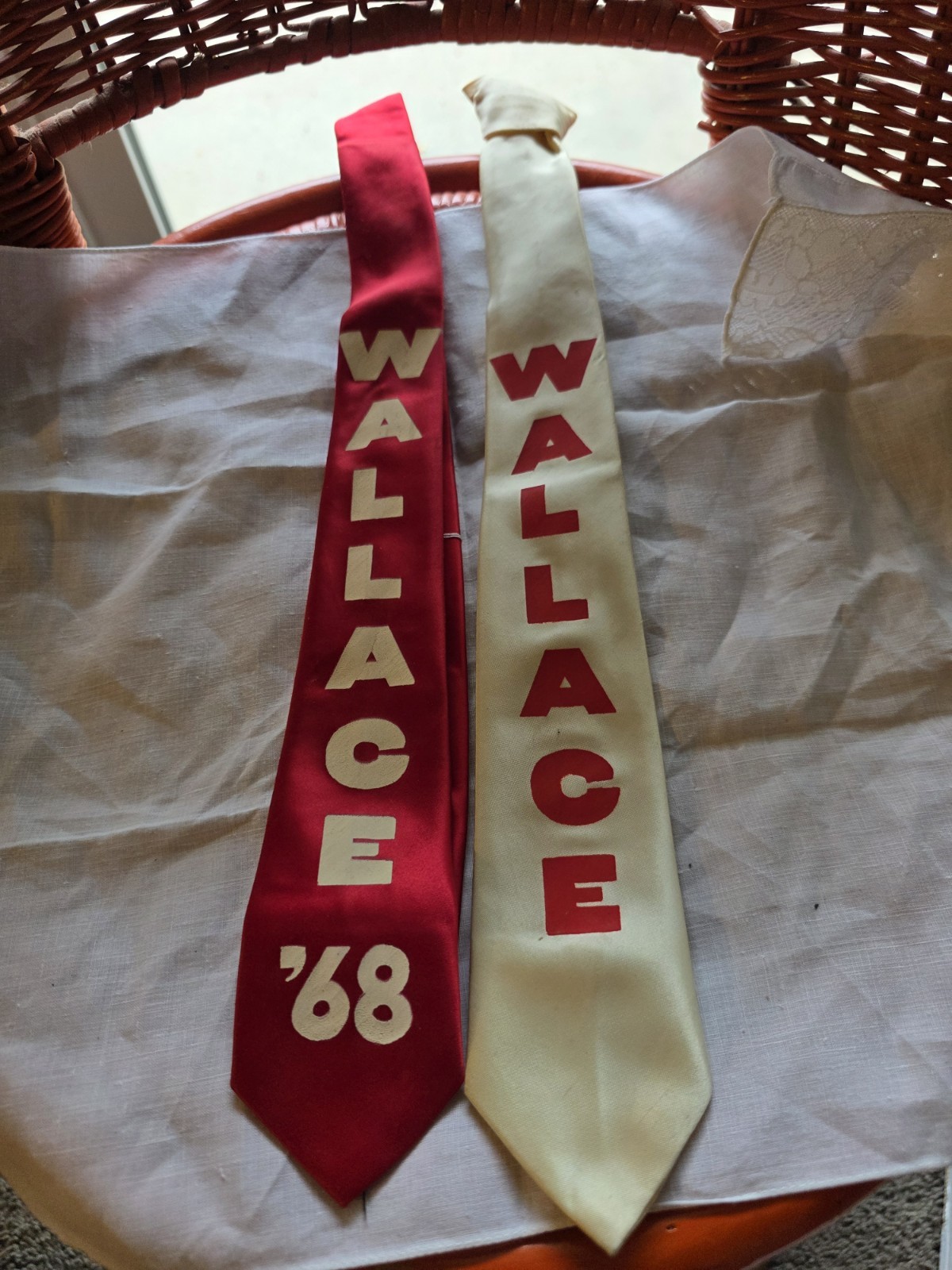1968 GEORGE WALLACE PRESIDENTIAL CAMPAIGN PAIR TIE