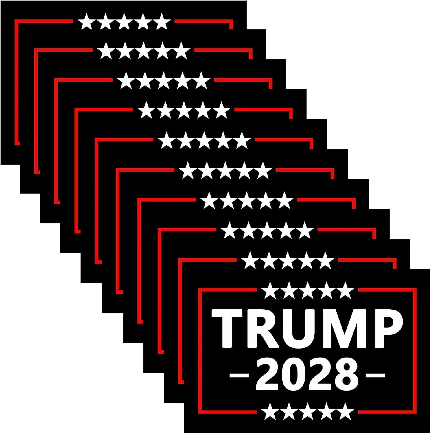 10 Pack Donald Trump 2028 President Car Bumper Stickers Decals Trump Merchandise