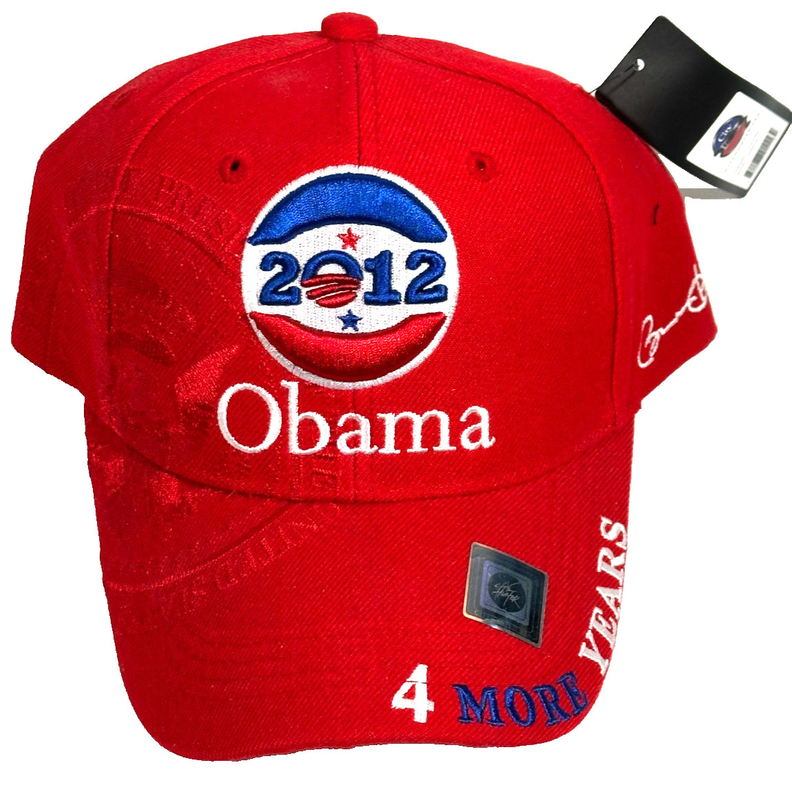 Barack Obama 2012 Embroidered w President Seal 4 More Years Hat Baseball Cap NWT