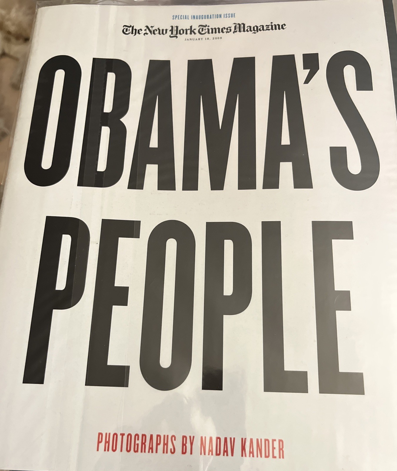 The New York Times Magazine “Obama’s People” Special Inauguration Issue 2009