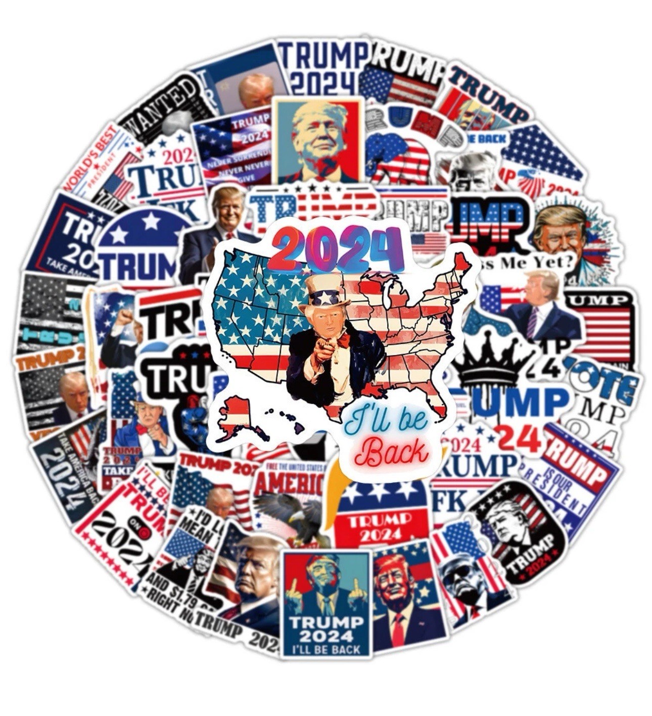 50 PCS President Donald Trump MAGA USA GRAFFITI Sticker Decals 2.5-3.5” LOT T3