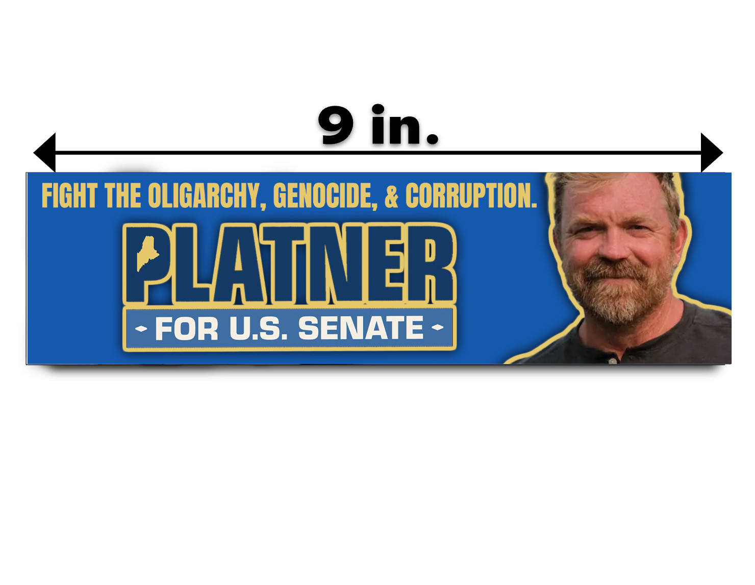 Graham Platner Senate 2026 Bumper Sticker Decal Maine Democrat Collins Leftist
