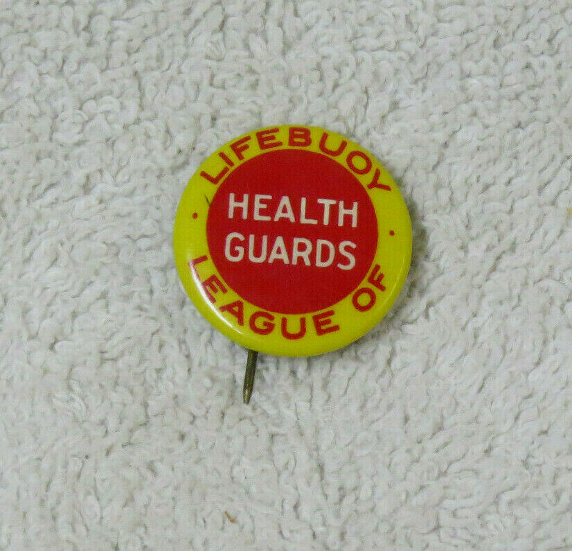 VINTAGE 1940s LIFEBUOY LEAGUE OF HEALTH GUARDS – BUTTON STICK PIN RARE – FUN!