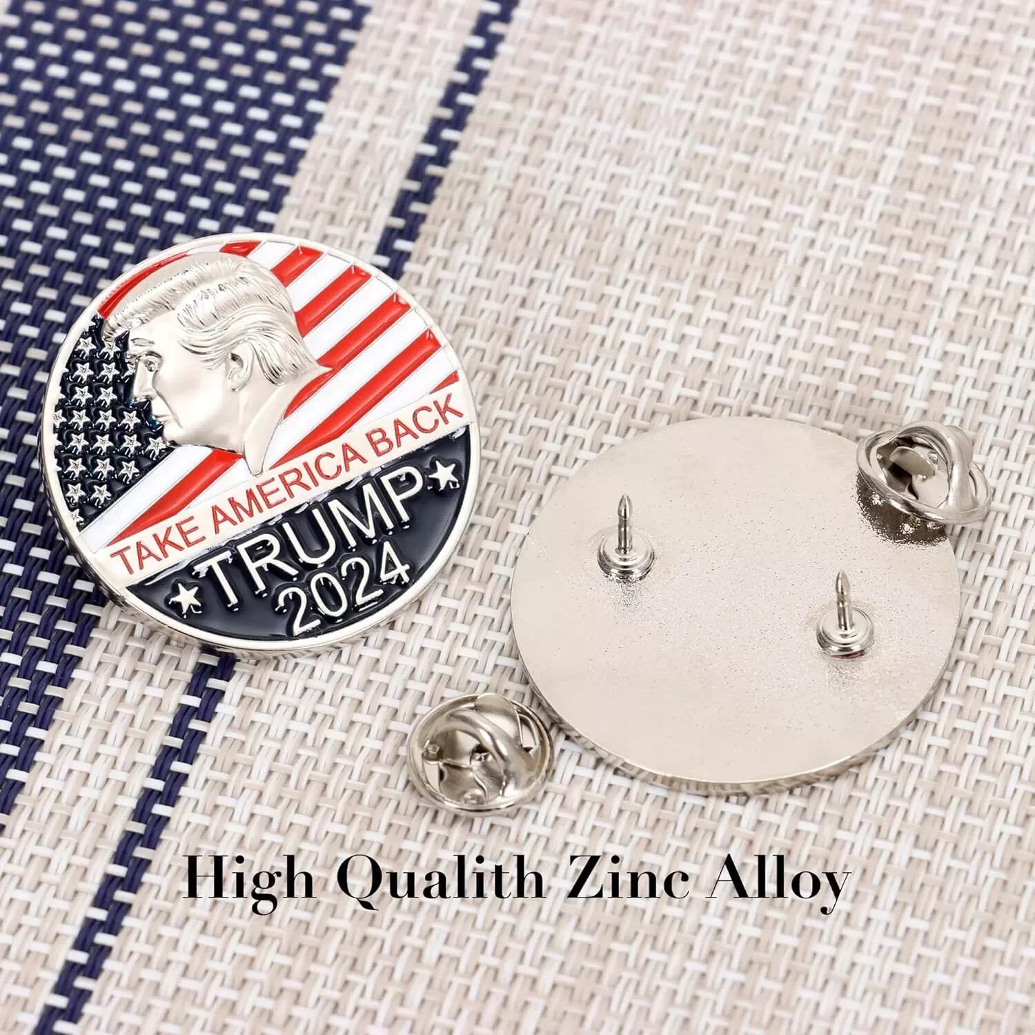 Trump 2024 Pin – Trump for President 2024 Enamel Lapel Pin – Take America Back T