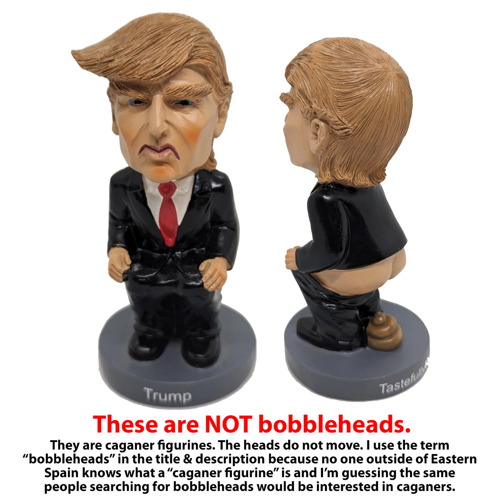 (48) Donald Trump Caganer – Pooping Bobblehead-like Figurine – (Bulk Wholesale)