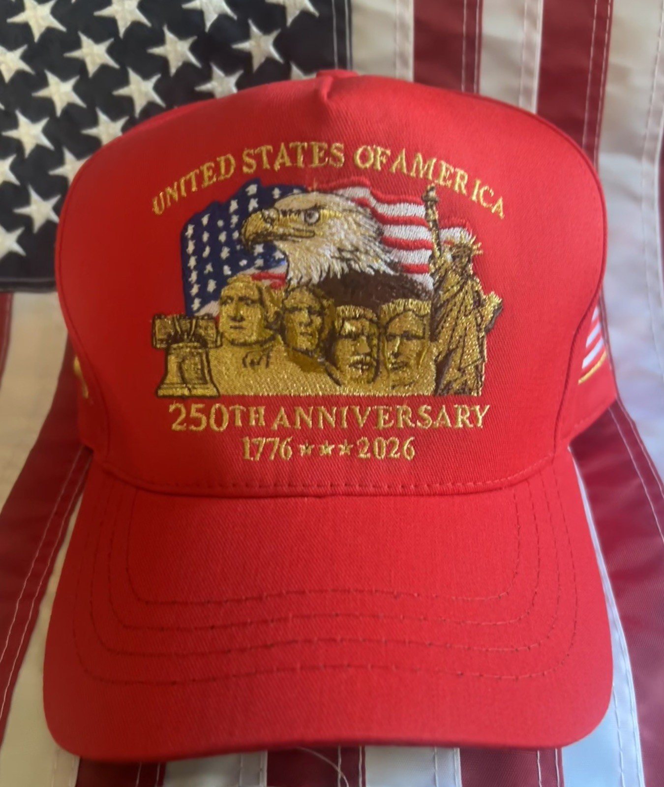 New Release Donald Trump RED Cap HAT Cali Fame 45-47 250th Anniversary