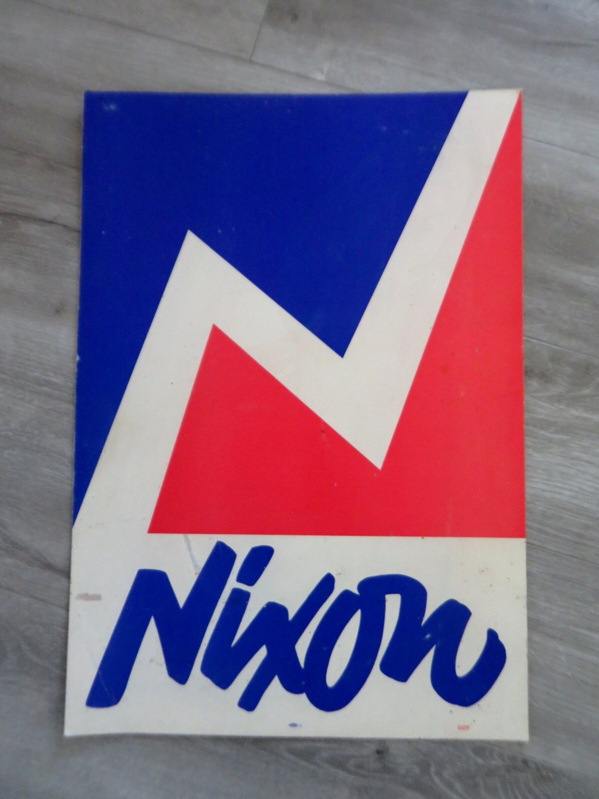 Vintage GOP Nixon Presidential Campaign Cardboard Poster 19.25″ x 13.5″