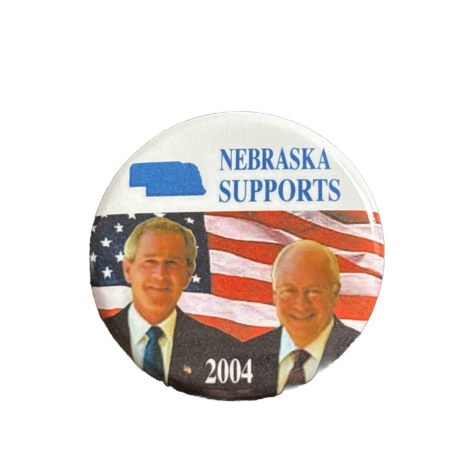 2004 George W. Bush for President Nebraska 50 State Pin 1.75″ Button Cheney