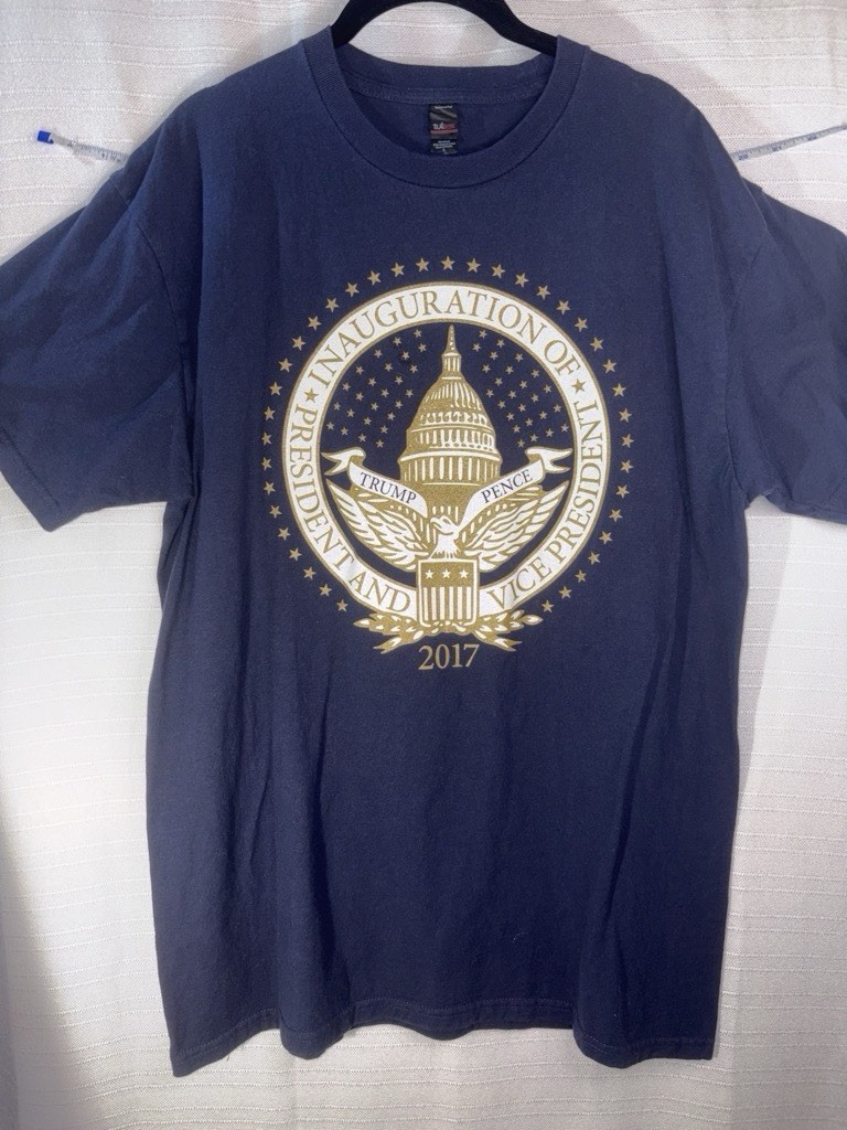 Trump Pence Inauguration President & VP 2017 Political 100% Cotton T-Shirt L