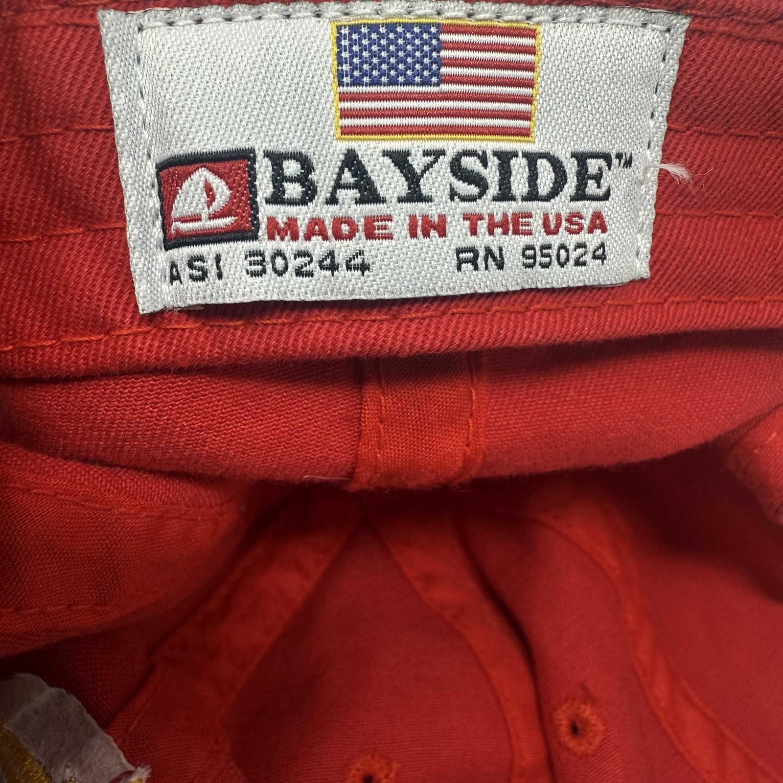 McCain Team Leader Campaign Bayside Red Cotton Hat Cap Adjustable Made In USA