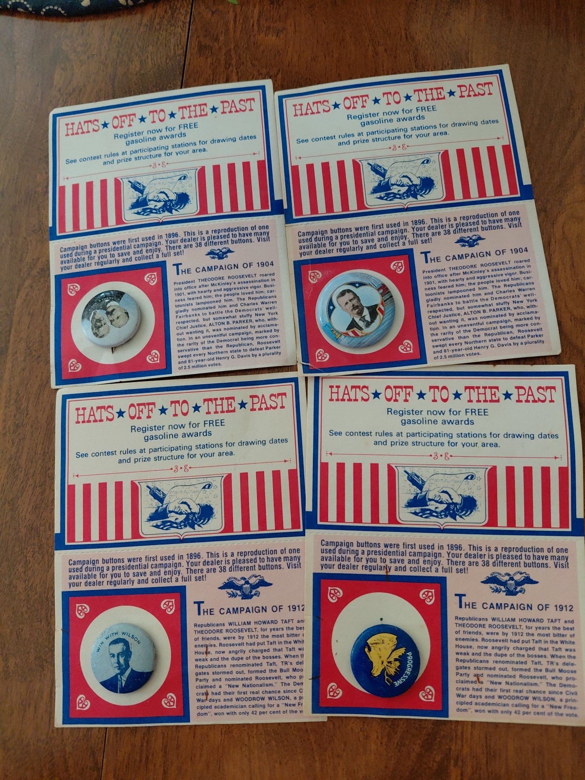 ELECTION 1904 To 1912 PROGRESSIVE ROOSEVELT Button REPRODUCTION