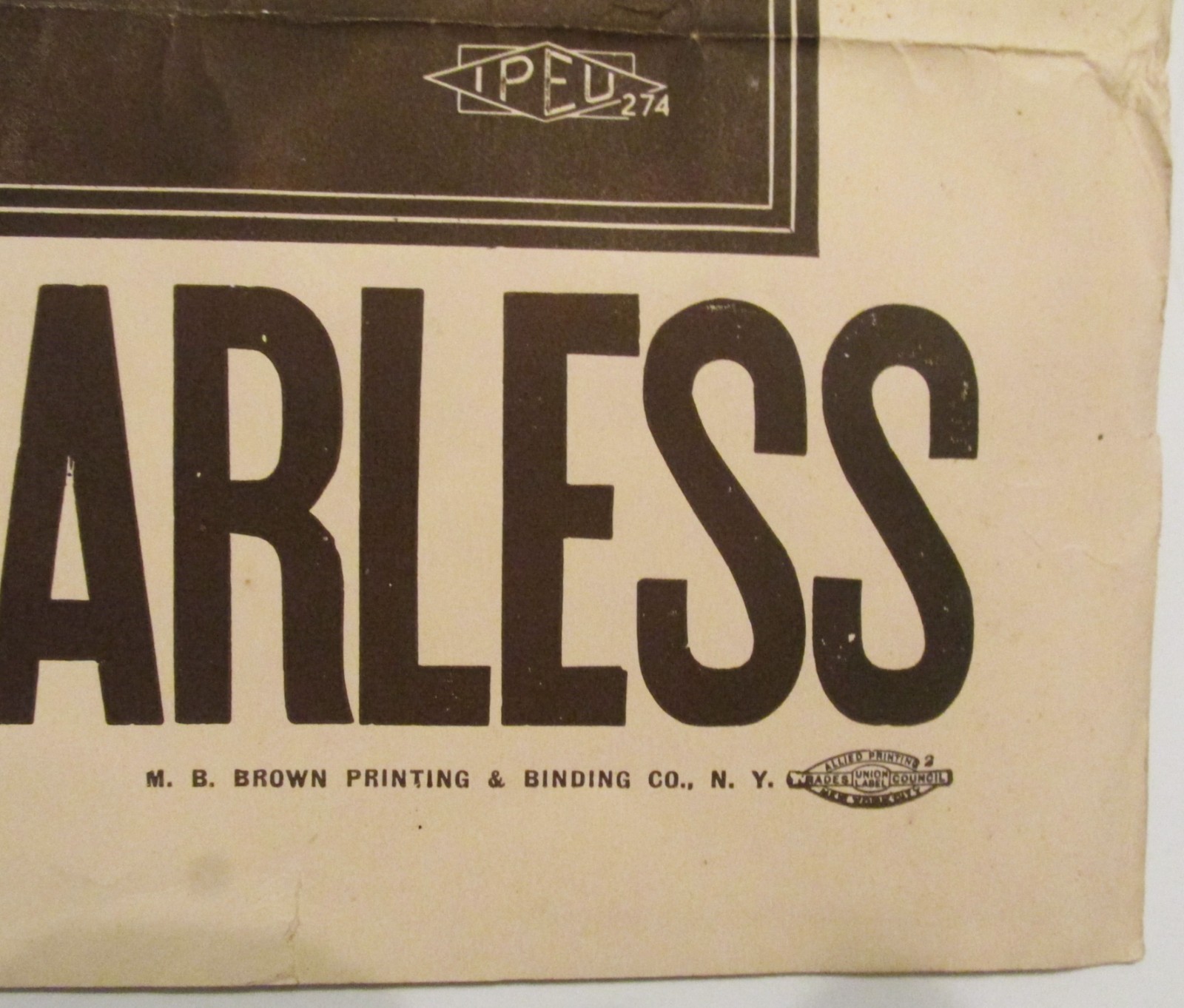 Original 1928 For President Alfred E. Smith Poster Honest Able Fearless