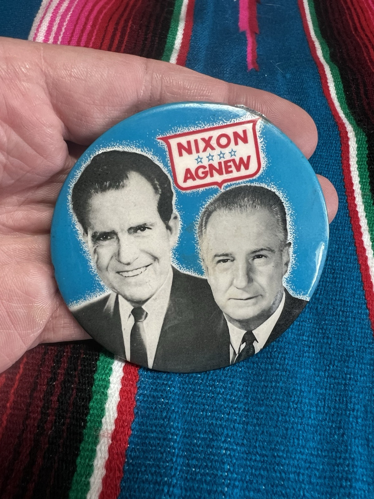 1968-72 Richard Nixon & Spiro Agnew – 3″ / Presidential Campaign Button